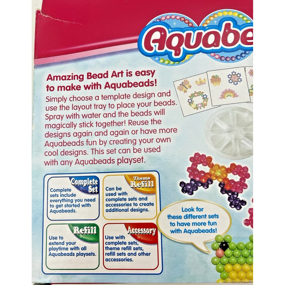 Aquabeads Jewel Bead Creations Theme Refill Pack Over 600 Beads BRAND NEW PKG. - Picture 3 of 10